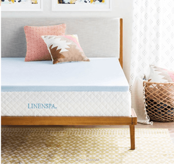 Zinus 3 Inch Gel Memory Foam Mattress Topper, Twin, Like New 2