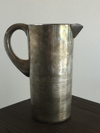 Vintage Patina Silver Jug 1