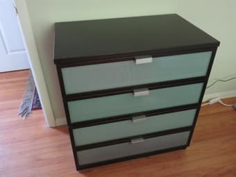 Used IKEA 4-Drawer Chest, black-brown 1