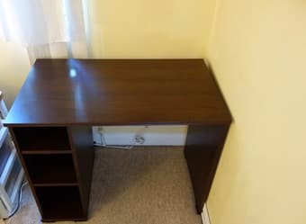 Wooden Desk with Shelves, Like New 1
