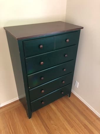 Green Pottery Barn Wooden Dresser 1