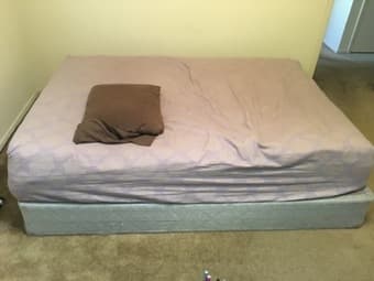 Full size bed ( mattress ) and box 1