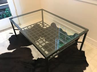 IKEA glass coffee table 1