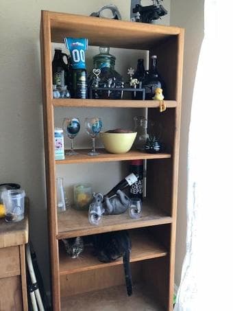 solid oak bookshelf - price drop! 1