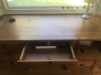 Large hardwood desk - Pottery Barn 2