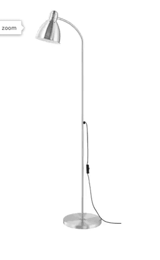 Modern aluminum floor/reading lamp, Ikea LERSTA 1