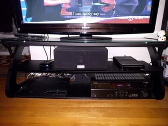 Glass and Metal TV Stand - EXCELLENT Condition 1