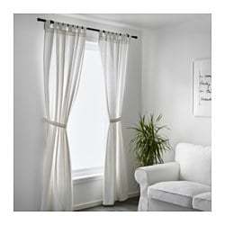 Lovely white curtains and curtain rod! (brand new) 1