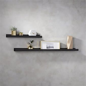 CB2 Black gunmetal wall shelf 42" (originally $60) 2
