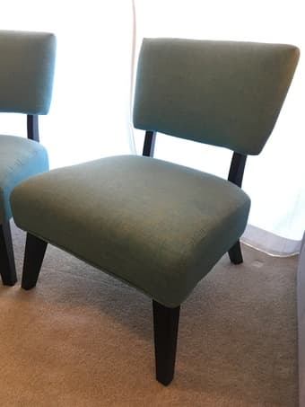 Two Armless Accent Chairs 3