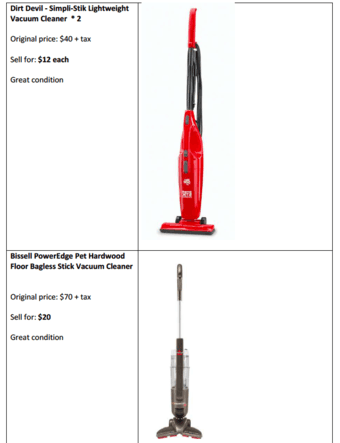 Moving Away Sale - Vacuum + Lamps + Storage Units & More 1