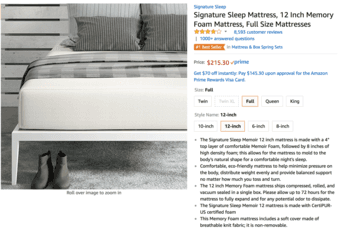 Leather Upholstered Platform Bed + 12 inch Mattress (Full Size) 1