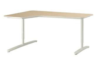 IKEA BEKANT Left-Corner Desk (birch veneer / white) 1
