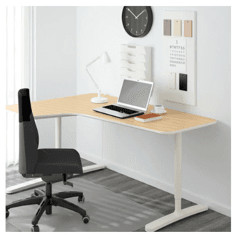 IKEA BEKANT Left-Corner Desk (birch veneer / white) 2