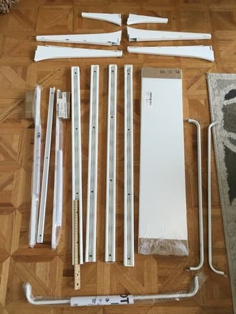 IKEA ALGOT wall mount shelving/closet installation -- great cond! 1