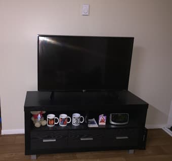Black Wooden TV Stand - Brand New Condition 2