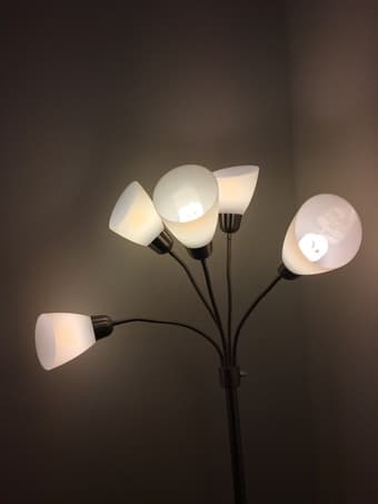 Floor lamp 5 light bulbs with complimentary extra bulbs 1