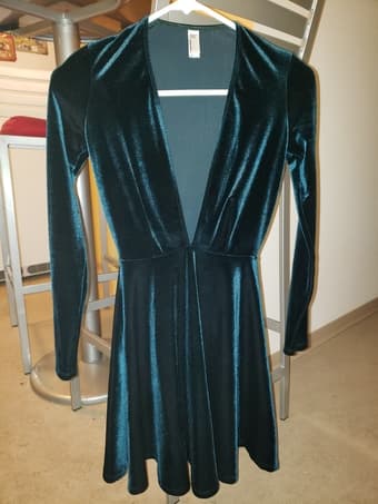 American Apparel velvet skater dress (XS) 2