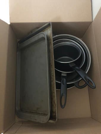 Pots, pans, cookie sheets 1