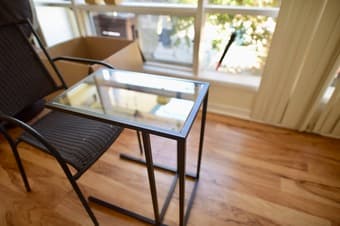 IKEA VITTSJO Black-Brown, Glass Laptop stand 1