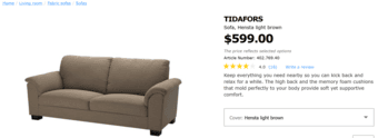 Light Brown Sofa / Couch 3