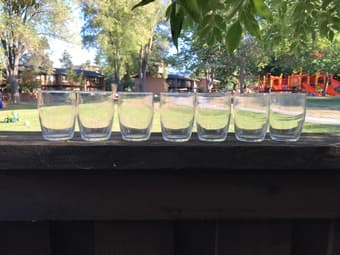 7 small glasses 1