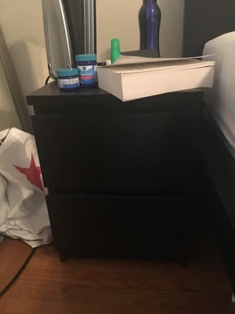 Black IKEA Bedside Table 1