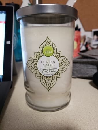 Lemon Sage Candle 12oz - for mind & body relaxation 1
