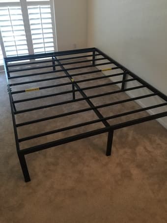 Moving Sale:  Steel Slat Bed Frame + Queen size Mattress Set 1