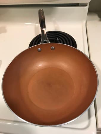 11" deep copper pan 1