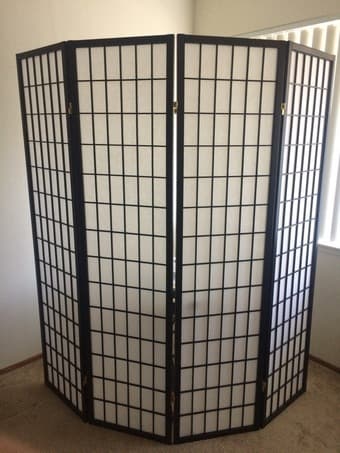 Privacy Screen Room Divider - Black 1