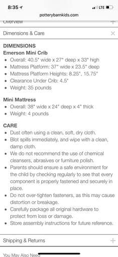 Pottery Barn Kids Mini Crib 3