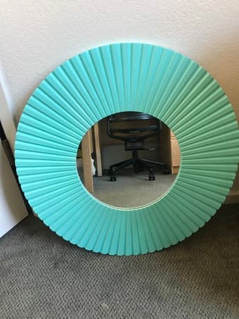 Sunshine Circle Teal Turquoise Mirror (GONE BY FRIDAY) 1