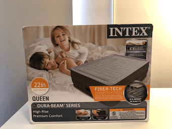 99% new Intex Airbed Built-in Electric Pump, Queen size, 22' height 1