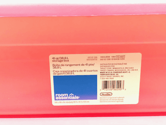 Sterilite 41 Qt./39 L Storage Box, pink cover 2