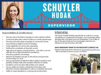 Internship with grassroots political campaign in San Francisco! 1