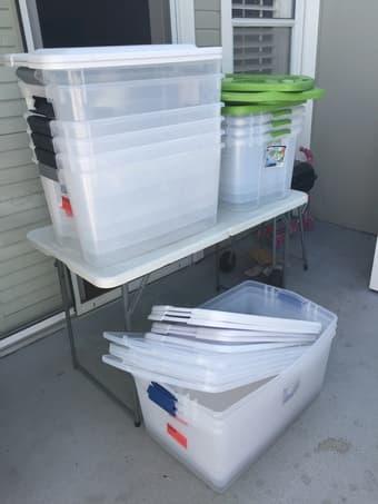 Moving Sale:  large 70 or 50 Quart Plastic Storage Box @ Redwood City 1