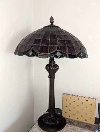 Gorgeous Meyda Tiffany mid century inspired table lamp 2
