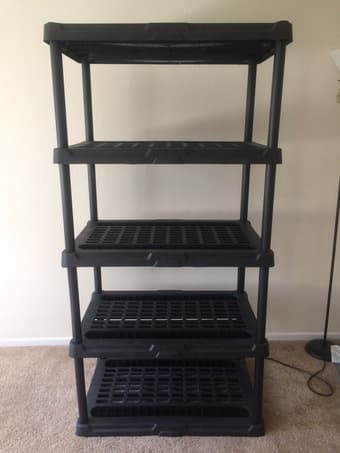 Large stackable plastic shelf 1