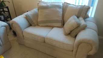Sofa and loveseat sets and IKEA computer desk 1
