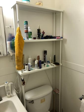 Open bathroom over-toilet storage 1