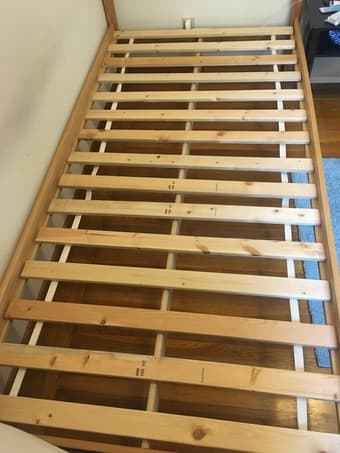 twin size bed, futon mattress(with cover) 1