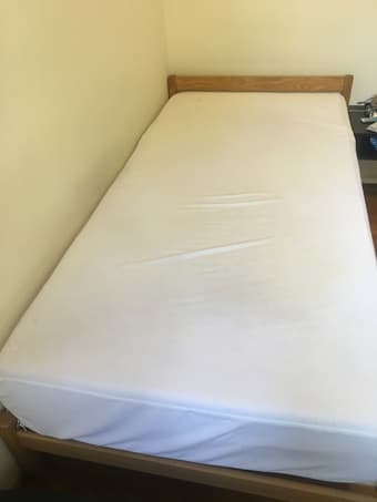 twin size bed, futon mattress(with cover) 2