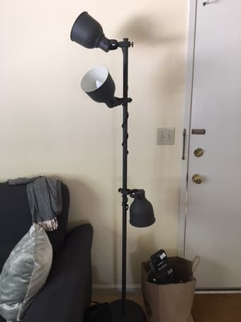 Ikea lamp and bookshelf 1