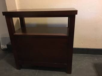 Wooden side table with drawers 3