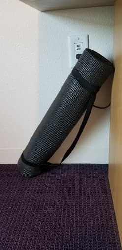 Yoga mat with carrying strap 1