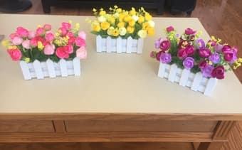 3 flower ornaments (artifical) 1