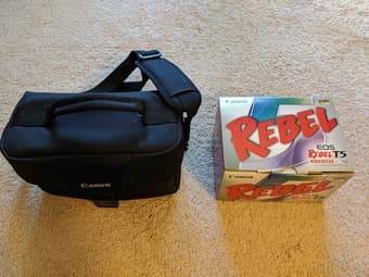 Canon EOS Rebel T5 DSLR Camera with EF-S 18-55mm IS II + EF 75-300mm 1