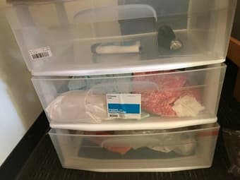 Dorm plastic drawers and trunk 2