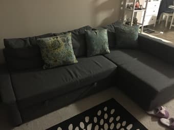 FRIHETEN Sleeper sectional,3 seat w/storage 1
